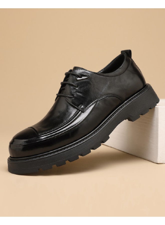 15MINS Top Grain Leather】2025 New Men's Business Shoes - British Style Leather Dress Shoes For Office & Commuting - Image 1