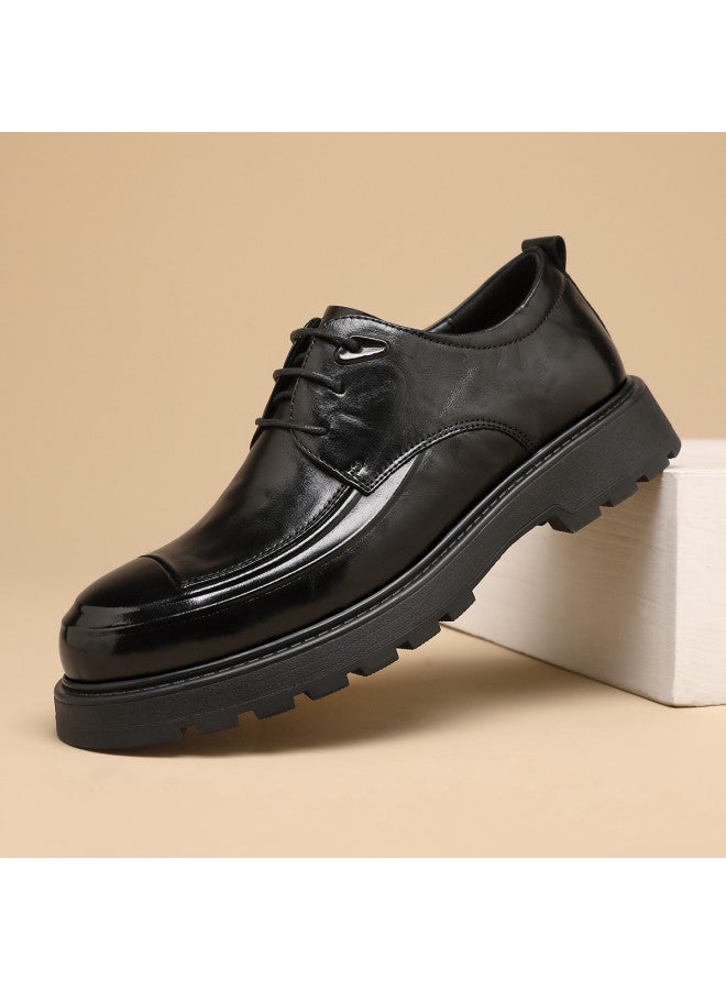 15MINS Top Grain Leather】2025 New Men's Business Shoes - British Style Leather Dress Shoes For Office & Commuting - Image 3