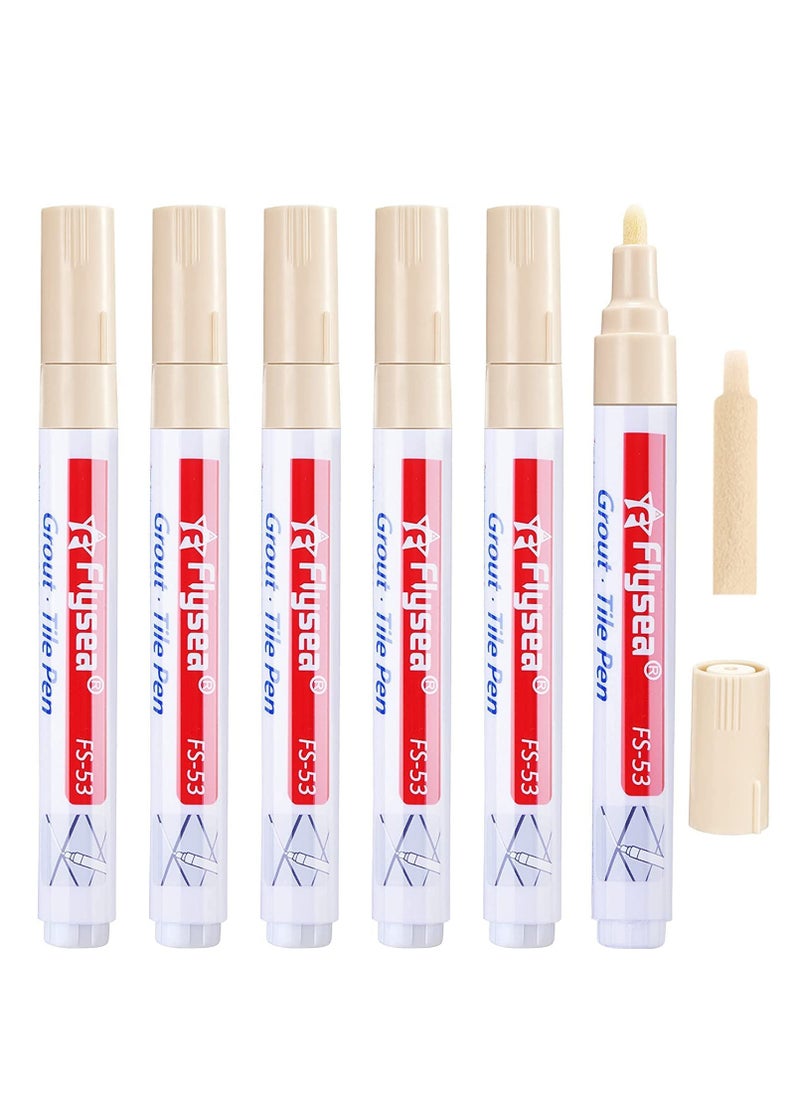 6 Piece Tile Pen Wall Grout Restorer Pen Repair Marker Grout Filler Pen For Restoring Tile Grout Wall Floor Bathrooms And Kitchen (Beige) - pzsku/ZA40A8B9E6F8765A87D6AZ/45/_/1695696596/5d13d92e-7de8-46d6-b257-d334ef773c85