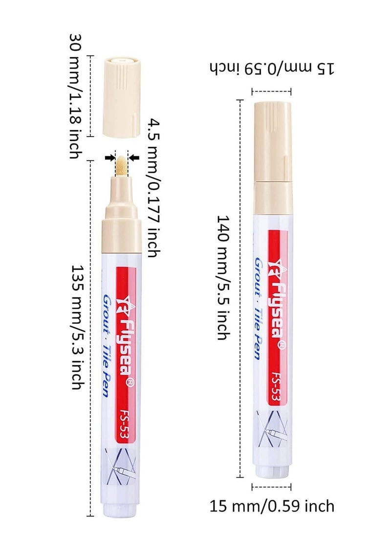 6 Piece Tile Pen Wall Grout Restorer Pen Repair Marker Grout Filler Pen For Restoring Tile Grout Wall Floor Bathrooms And Kitchen (Beige) - pzsku/ZA40A8B9E6F8765A87D6AZ/45/_/1695696599/548c980f-f2fd-4aad-8c2c-bbfff5ba5bcf