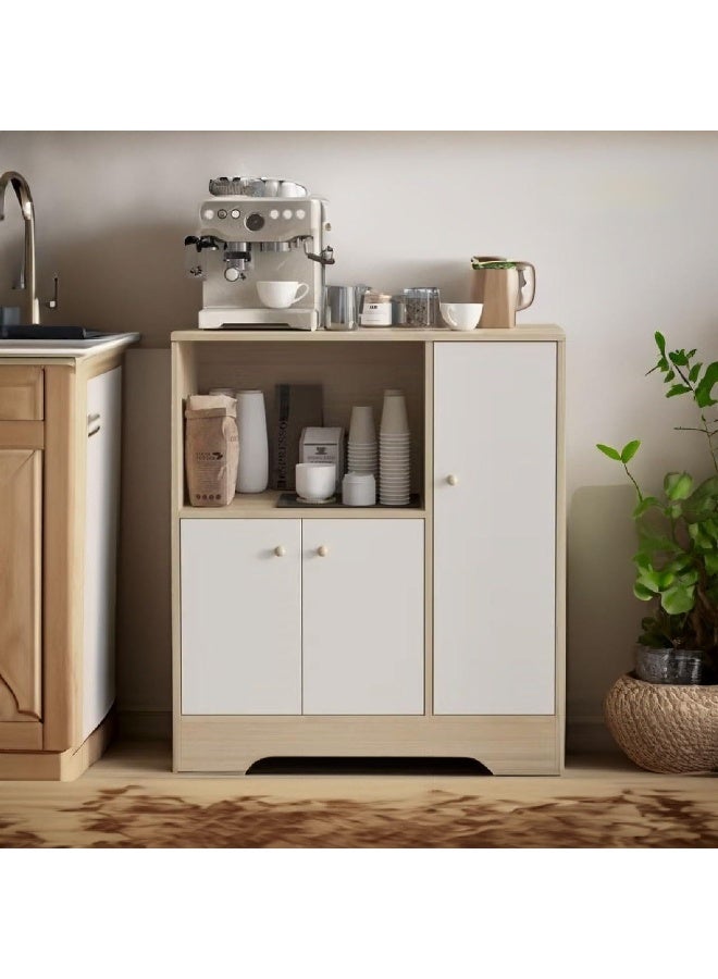 دولاب تخزين جانبي للمدخل وغرفة المعيشة والمكتب من ايه جي دي - بوفيه مطبخ بسعة كبيرة - مقاس 80 × 40 × 90 سم - Image 1