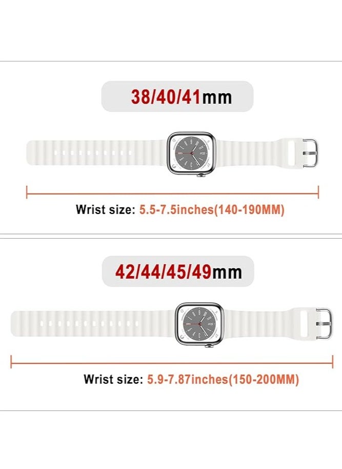 ELTRAZONE - "Soft Silicone Ocean Band for Apple Watch – Breathable Elastic Sport Band, Fits 49mm to 38mm, Compatible with All Series - Image 1