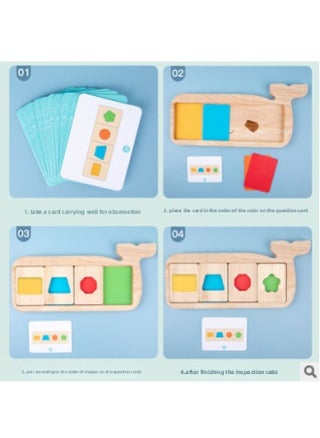 Children's Early Education Color Cognition Whale Geometric Shape Color Split Color Matching Puzzle Puzzle Wooden Toy-Color:Whale Geometric Color Separation Puzzle - pzsku/ZA40AD27EAF265F37B3B1Z/45/1746228188/f4618762-995c-414f-b755-7202f24e8be8