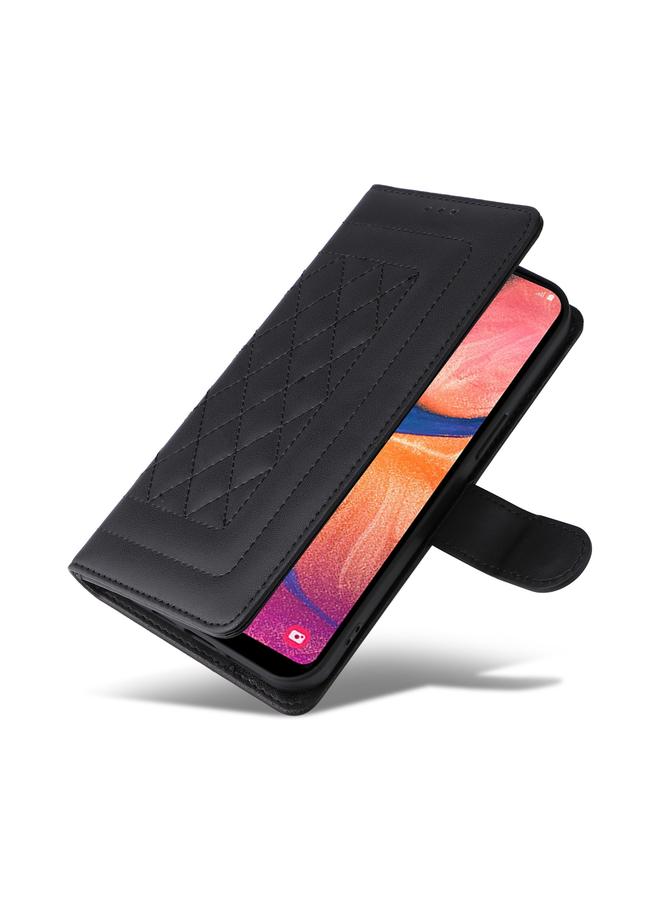 S-TOP Case For Samsung Galaxy A20e Diamond Lattice Leather Flip Phone Case - Image 5