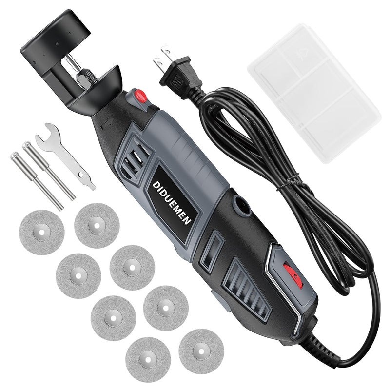 DIDUEMEN 12-Guides 4 Angles Tungsten Grinder -Tungsten Sharpener for TIG Welding with Flat Grinding Block, Cut-Off Slot, Multi-Angle & Offsets - Image 1
