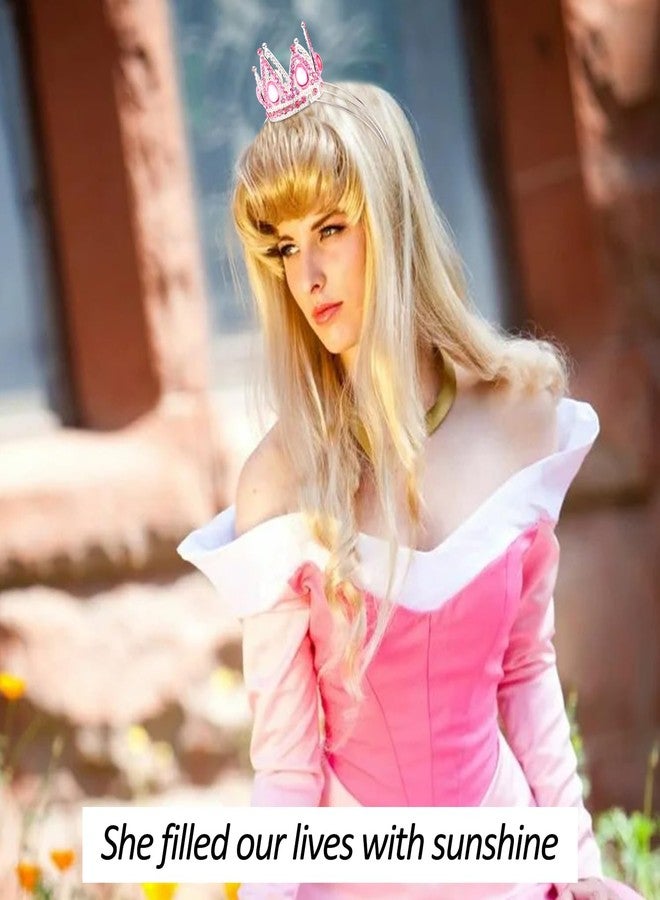 Velscrun Pink Crystal Tiara Headband, Crowns for Women, Princess Girls Tiaras, Halloween Queen Crown Princess Quinceanera Headpieces for Birthday Prom Bride Wedding Pageant Party Hair Band - Image 5