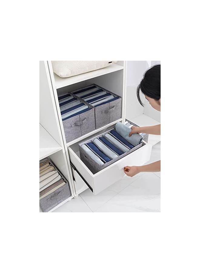 Green Tiger Clothes Storage Box Wardrobe Clothes Drawer Organizer, Foldable Drawer Bins for Clothing Closet Storage Basket Houseware Closet Underwear Bra Socks Organizer Drawer Divider 3 Pcs (6/7/9Grids) - Image 5