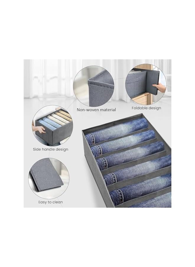 Green Tiger Clothes Storage Box Wardrobe Clothes Drawer Organizer, Foldable Drawer Bins for Clothing Closet Storage Basket Houseware Closet Underwear Bra Socks Organizer Drawer Divider 3 Pcs (6/7/9Grids) - Image 3