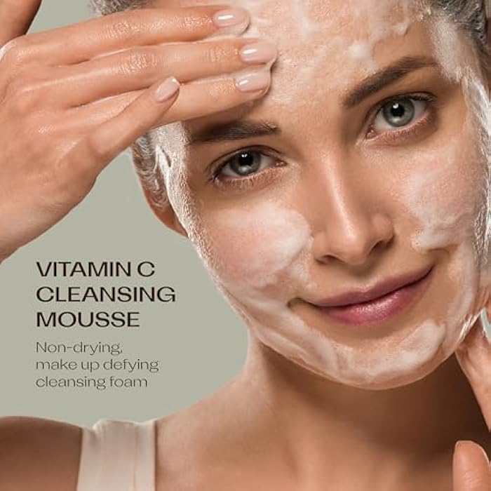 Trilogy Vitamin C Cleansing Mousse, Antioxidant Balancing Facial Cleanser, 150mL - Image 2