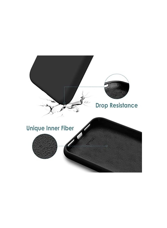 JETech Silicone Case for iPhone SE 3/2 (2022/2020 Edition), 4.7-Inch, Silky-Soft Touch Full-Body Protective Phone Case, Shockproof Cover with Microfiber Lining (Black) - Image 4