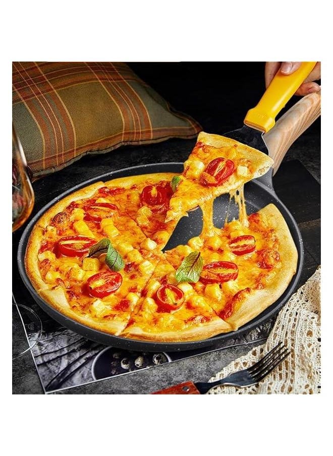 Beauenty 28CM Nonstick Skillets : Granite Coating Crepe Pan Tawa with Stay-Cool Handle PTFE & PFOA Free Pancake Pan for All Stovetops (Black)  - Image 3