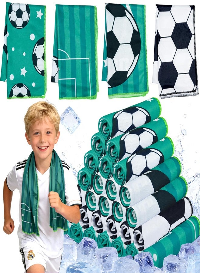 MENOLY 32 Packs Soccer Cooling Towels Bulk 40 x 12 Inch Sport Cooling Towels for Neck and Face Microfiber Sweat Cooling Neck Rags Baseball Team Gifts for Athletes Yoga Gym Sports Camping - Image 1
