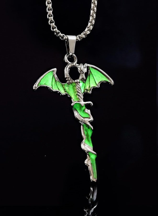 Gift Nest Men's Dragon Sword Pendant Necklace - Winged Design with Snake Wrap for Unisex - Image 5