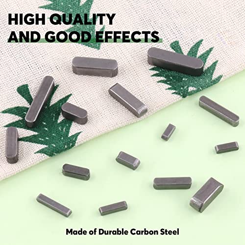 Keadic 140Pcs Carbon Steel Round Ended Parallel Drive Shaft Key Assortment Set, 8mm 10mm 12mm 16mm 20mm 25mm 30mm Professional Parallel Key Stock Pulley Feather Key for Fastening Connection - Image 5