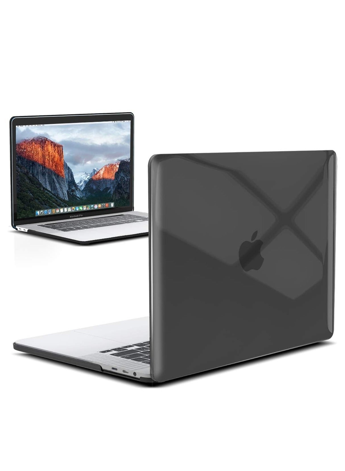 Hard Shell Case Protective Snap On Cover Compatible with Apple MacBook Pro 16 inch A2141/with Touch Bar & Touch ID & Retina Display USB-C 2019 2020 Release (Crystal Black)