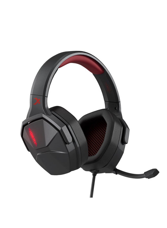 Xiberia Siberia V13u Gaming Headset, Over-ear Wired Usb 7.1 Surround, E-sports Pubg Headphones, Computer Headset With Microphone, Two-in, Black And Red - Image 2