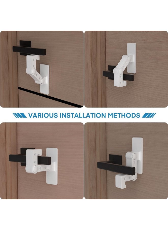 أف واي واي قفل باب FYY المقاوم للأطفال - عبوة واحدة من أقفال الأبواب المقاومة للأطفال لسلامة الأطفال، قفل مقبض الباب اللاصق 3M يمنع الأطفال الصغار من فتح الأبواب، أقفال خزانة قابلة للتعديل، منتجات سلامة الأطفال - Image 5