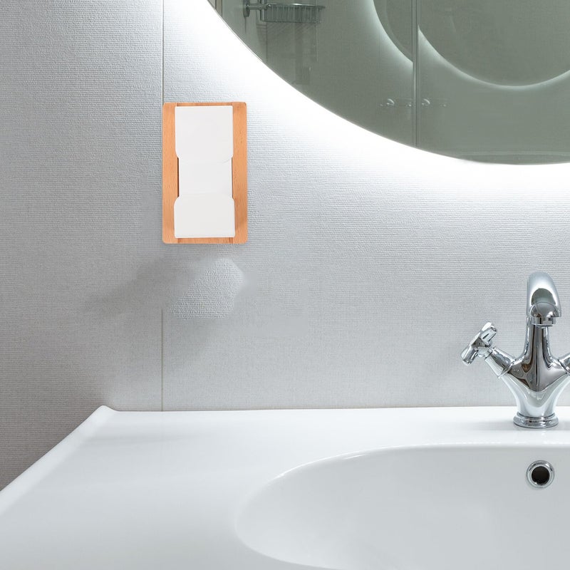 White Beech Wood Wall Mounted Towel Hook No Drilling Required Space Saving Bathroom Storage - Image 4