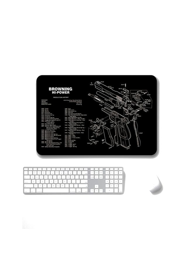BURAQ 2 PCS Heat Transfer Non-Slip Single-Sided Office Gaming Mouse Pad 2mm(SPS-BrowningHi-Power)  - Image 1