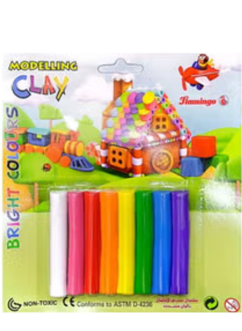FLIMINGO - Modeling Clay Bright Colours 8 Pieces (Package Color May Changes) - Image 1
