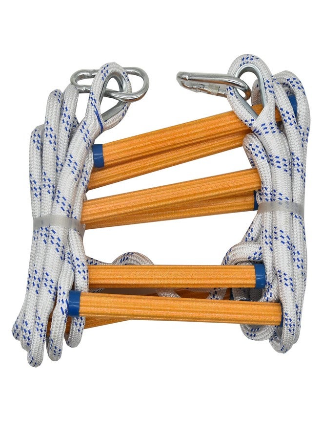 JFFLYIT 16ft Fire Escape Rope Ladder Emergency Fire Ladders Fire Escape Ladder for 2 Story - Image 1