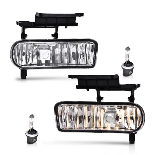 GPLUS G-PLUS Fog Lights Lamp Left Right Compatible With Chevy Silverado 1500/2500 1999-2002/Fit Chevy Silverado 3500 2001-2002/Fit Chevy Tahoe/Suburban 2000-2006 Clear Lens - Image 1