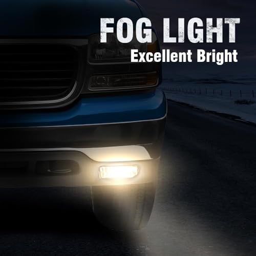 GPLUS G-PLUS Fog Lights Lamp Left Right Compatible With Chevy Silverado 1500/2500 1999-2002/Fit Chevy Silverado 3500 2001-2002/Fit Chevy Tahoe/Suburban 2000-2006 Clear Lens - Image 4