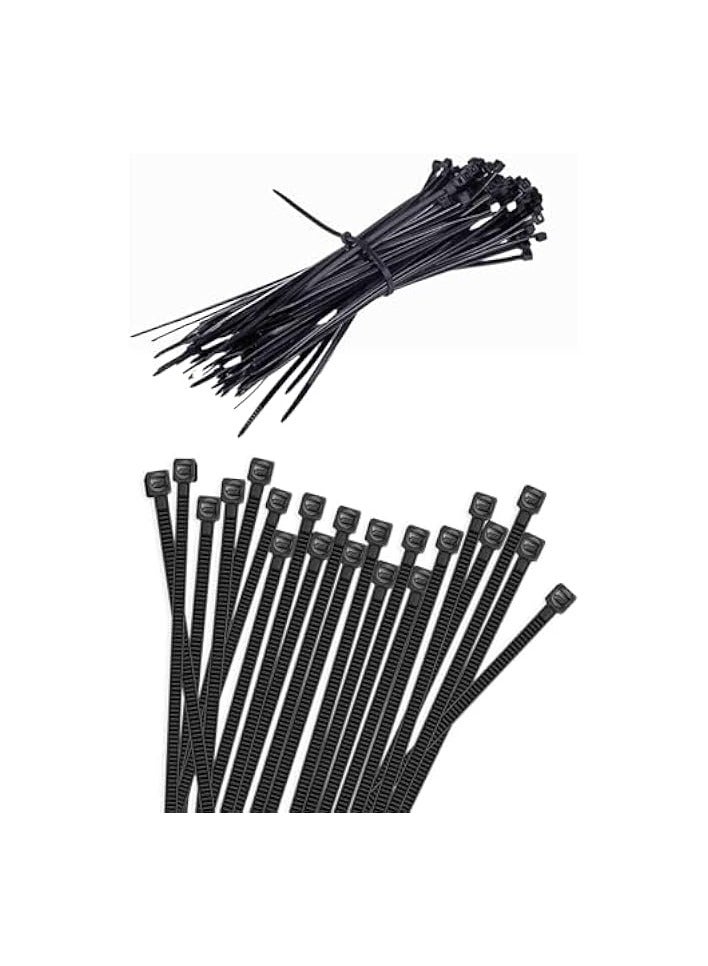Promass 9.8 Inch Heavy Duty Cable Ties - 250 Pack, 50lb Tensile Strength, Self-Locking Nylon Wire Wraps for Indoor and Outdoor Use - Premium Black Zip Ties for Secure Bundling and Organization - Image 1