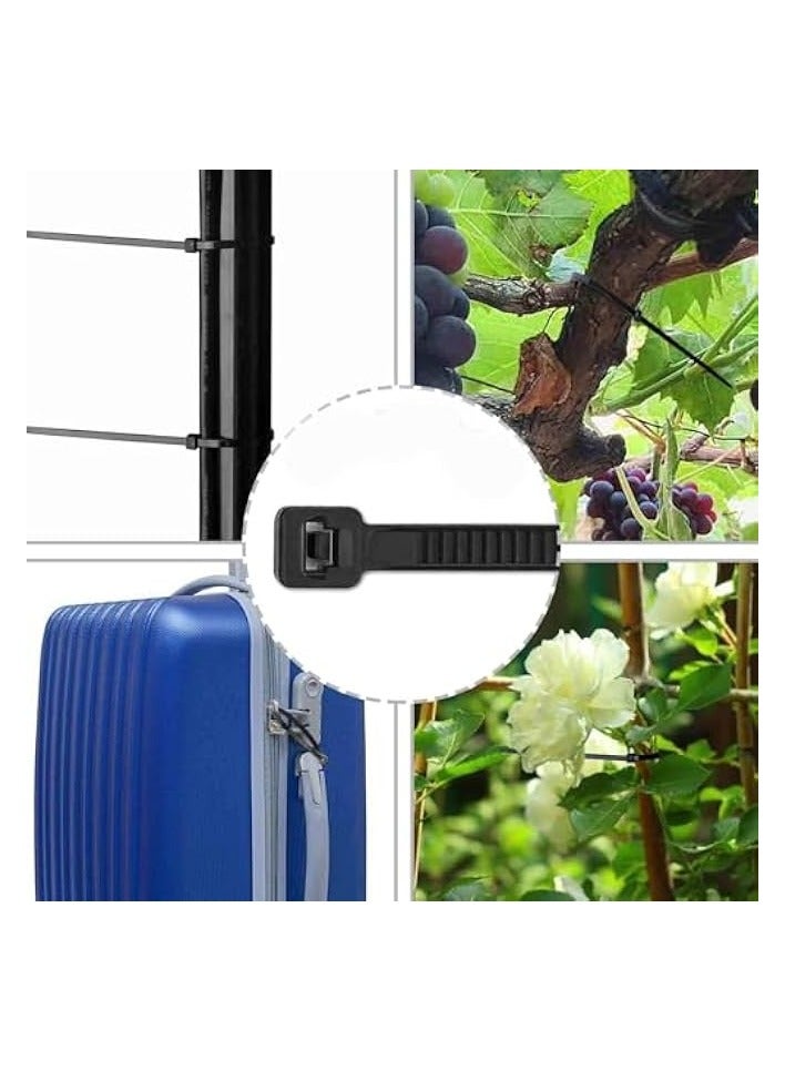 Promass 9.8 Inch Heavy Duty Cable Ties - 250 Pack, 50lb Tensile Strength, Self-Locking Nylon Wire Wraps for Indoor and Outdoor Use - Premium Black Zip Ties for Secure Bundling and Organization - Image 4