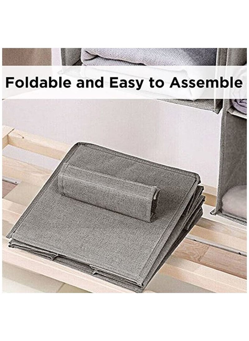 Swift 4-Shelf Hanging Closet Organizer Grey 80x30x22cm  - Image 4