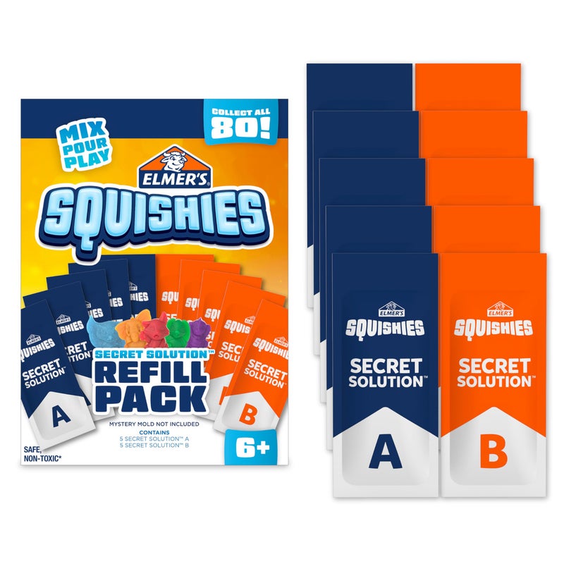 Elmers Squishies Refill Pack Kids Activity Creates 5 Additional Mystery Characters 5 Count - Image 2
