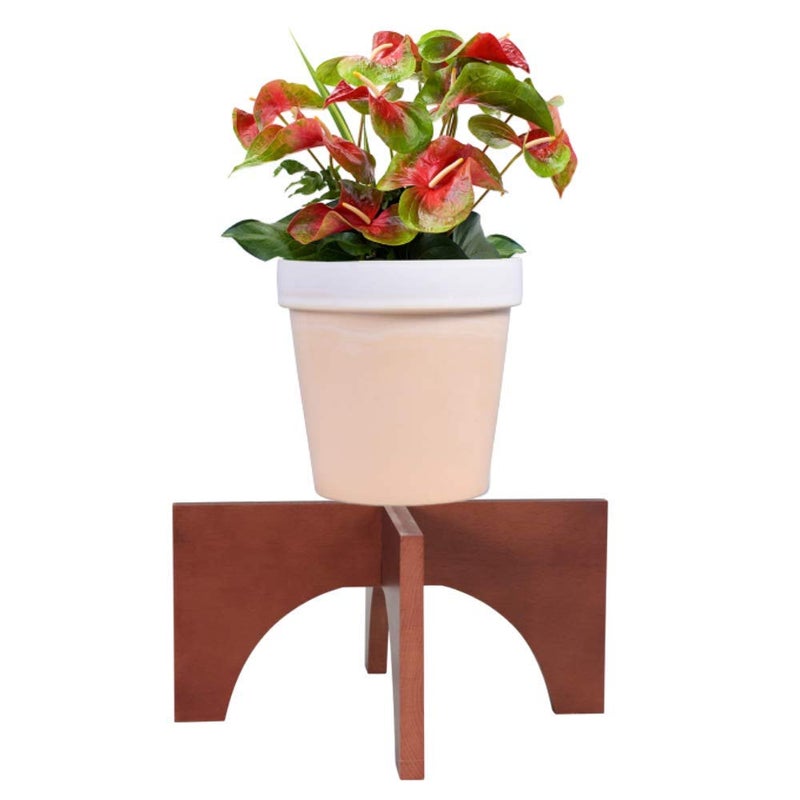 Sharpex Wooden Plant Stand | Wood Flower Pot Holder | Indoor/Outdoor Flower Potted Holder Rack for Tall Plant- Brown - Image 3