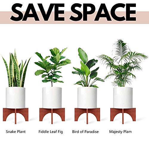 Sharpex Wooden Plant Stand | Wood Flower Pot Holder | Indoor/Outdoor Flower Potted Holder Rack for Tall Plant- Brown - Image 5