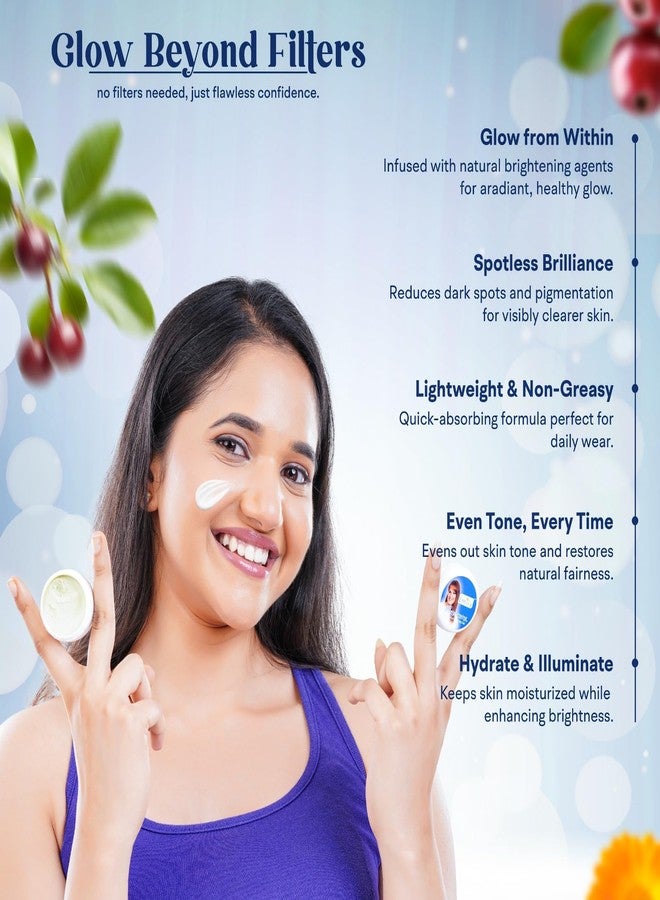 Emily Skin Brightening Night Cream Overnight Brightening & Nourishing Formula Helps Improve Skin Tone & Radiance For All Skin Types | Pack of 2 (60 GM) - Image 4