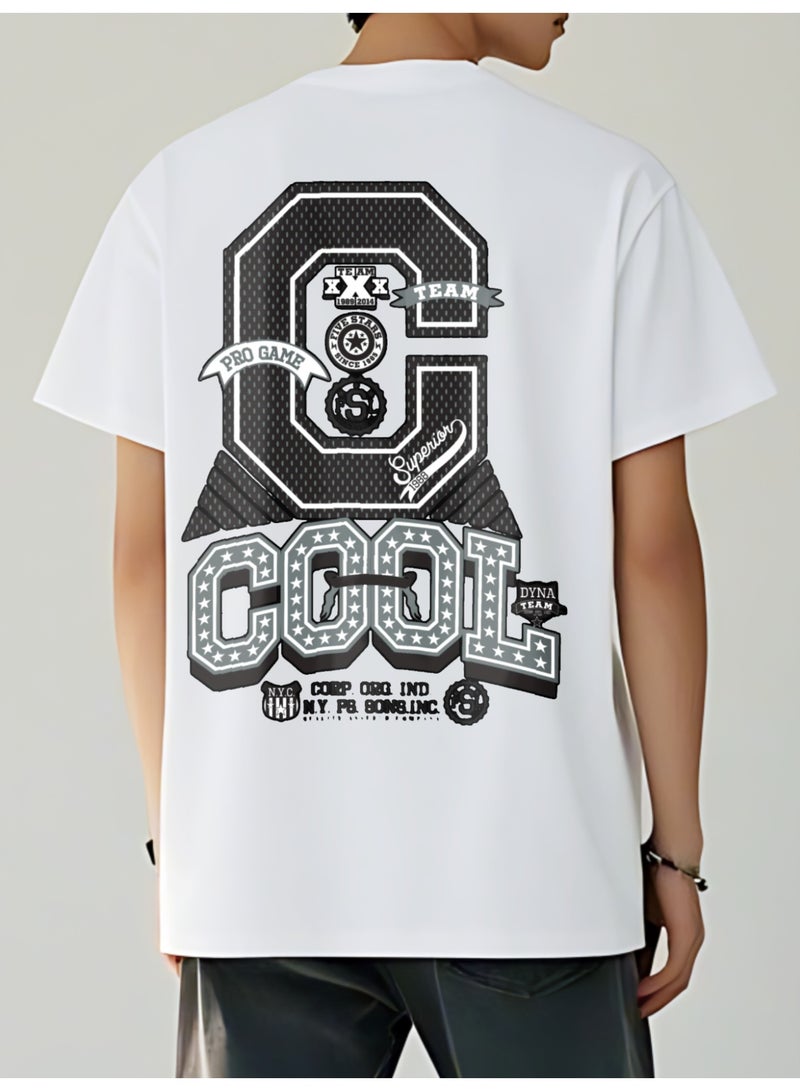 Men's Fashion Pure Cotton Printed Graphic T-Shirt - Image 4
