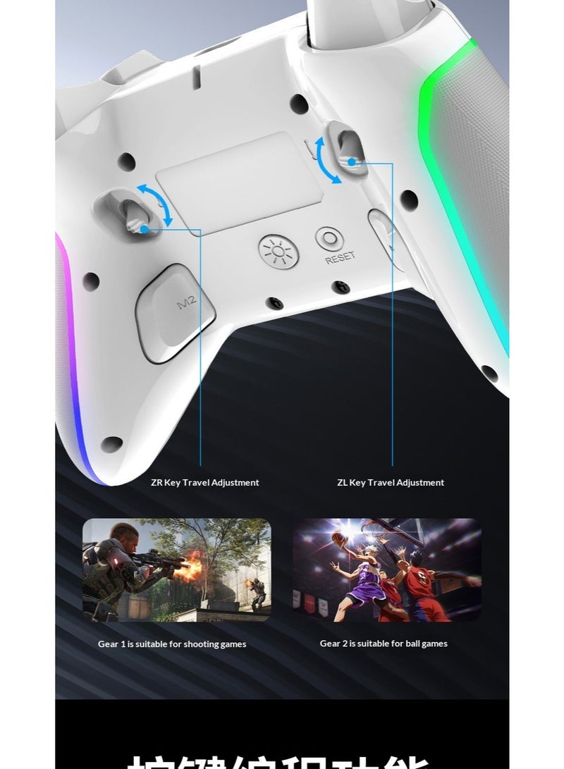 Ipega Game controllers compatible with iPhone, Android, and Windows Steam Deck, as well as DualShock wireless Bluetooth controllers and wireless game controllers for mobile phones (white). - Image 5