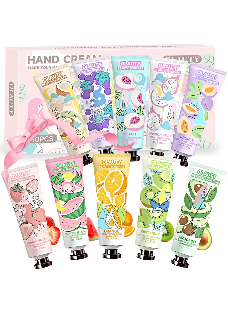 FirstFly - 10 Pack Hand Cream Bulk, Valentines Day Gifts for Her, Birthday Gifts for Women Girls,Teacher Appreciation Gifts, Moisturizing Fragrance Travel Size Lotion Hands Cream for Dry Cracked Hands - Image 1