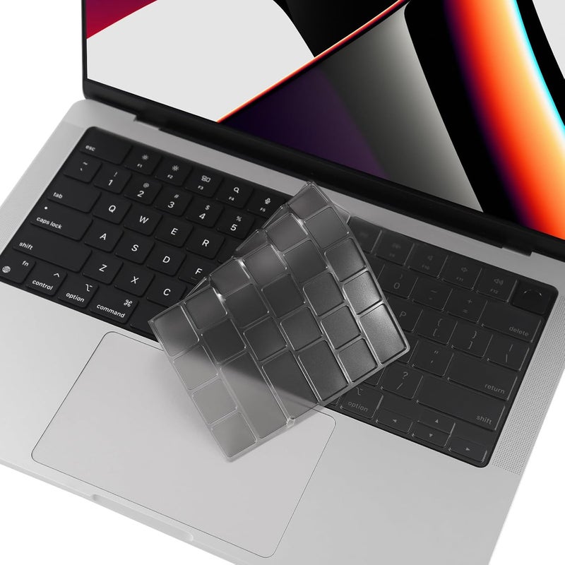غطاء لوحة المفاتيح متوافق مع MacBook Neo 13 بوصة 2026، وMacBook Air M5 M4 M3 M2 13.6/15 بوصة 2026-2021، وPro 14/16 M5 M4 M3 M2 M1 Pro/Max، ملحقات الكمبيوتر المحمول غطاء واقٍ للوحة المفاتيح (تخطيط الولايات المتحدة) - TPU ملون - Image 1