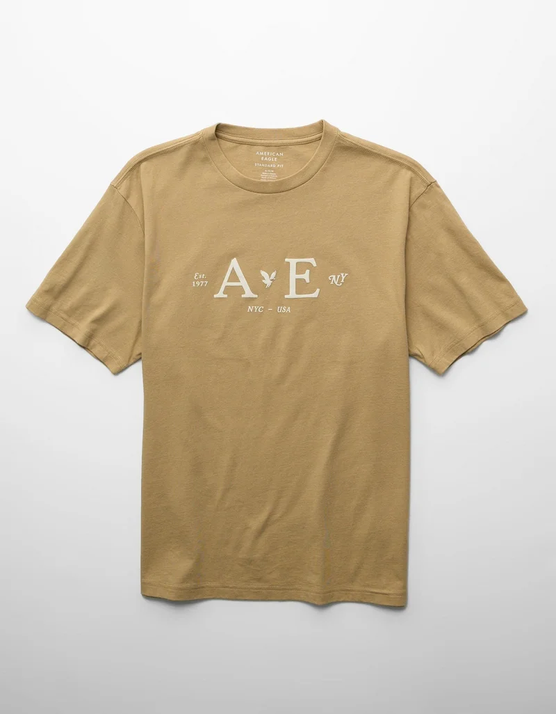 American Eagle  AE Short-Sleeve Dip-Dye Graphic T-Shirt for Men | Best Price UAE