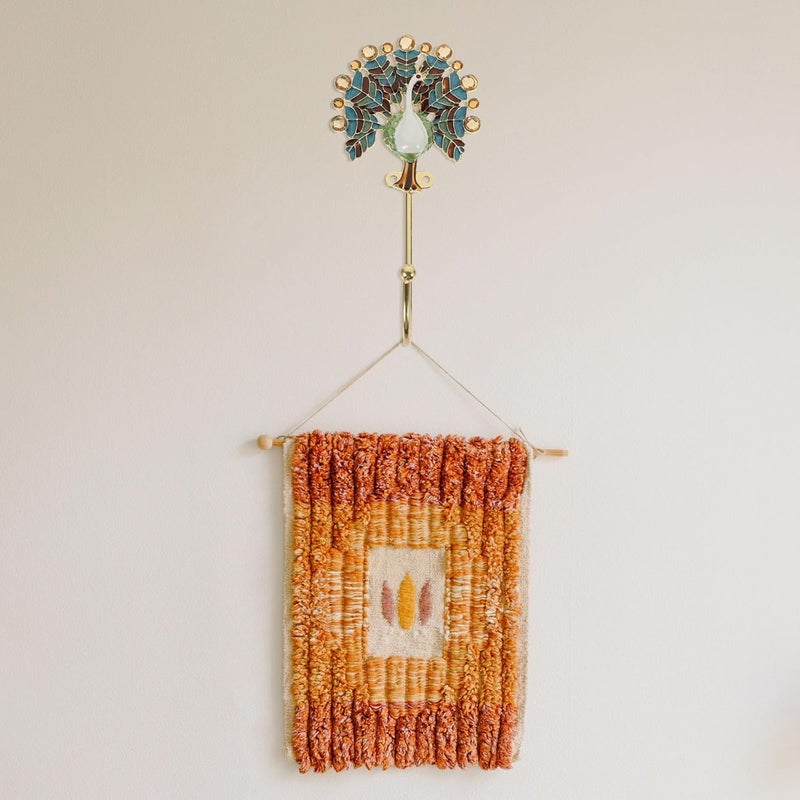 Vintage Peacock Wall Mounted Hook, Metal Enamel Coat and Towel Hanger, Decorative Key and Clothes Hook for Home Storage and Organization - Image 2