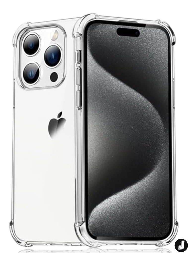JAJEEK "iPhone 16 Pro Max Clear Back Air Cushion Case – Soft Silicone Shockproof Protective Bumper Shell for Enhanced Durability" - Image 1