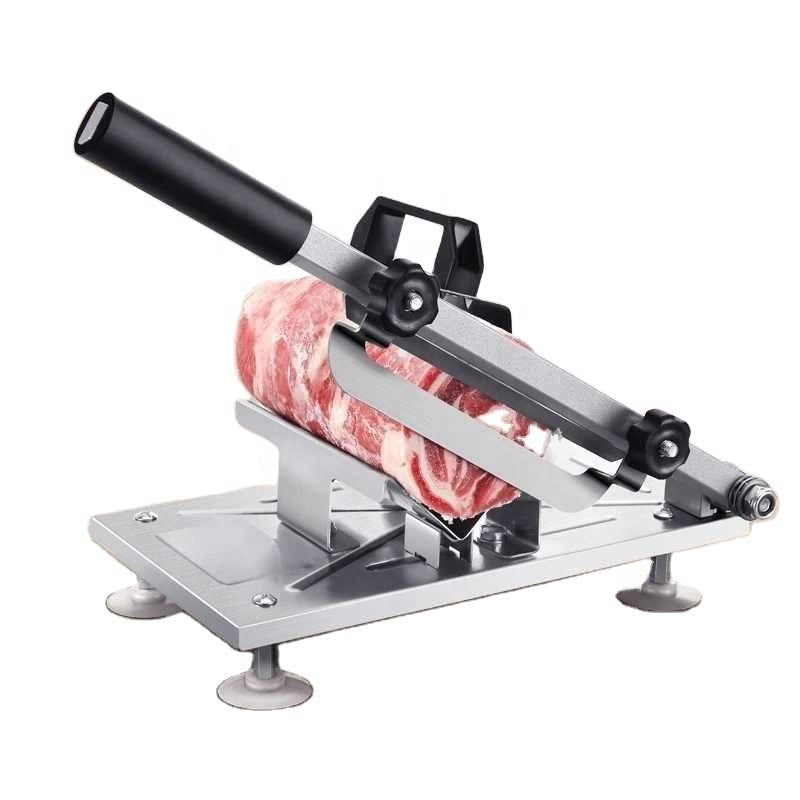 THW THW Manual Frozen Meat Slicer Beef Slicing Machine Mutton Cutter Stainles Steel Alloy Steel Blade Stainless Steel Body AntiRust LaborSaving Washable for Beef Vegetables Fruits  - Image 1