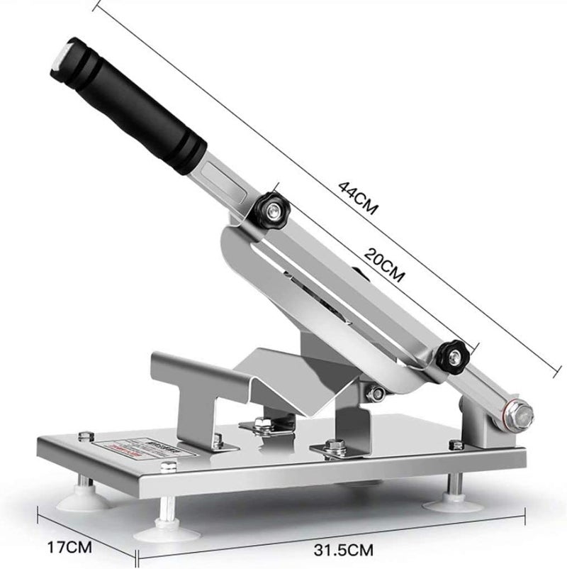 THW THW Manual Frozen Meat Slicer Beef Slicing Machine Mutton Cutter Stainles Steel Alloy Steel Blade Stainless Steel Body AntiRust LaborSaving Washable for Beef Vegetables Fruits  - Image 3