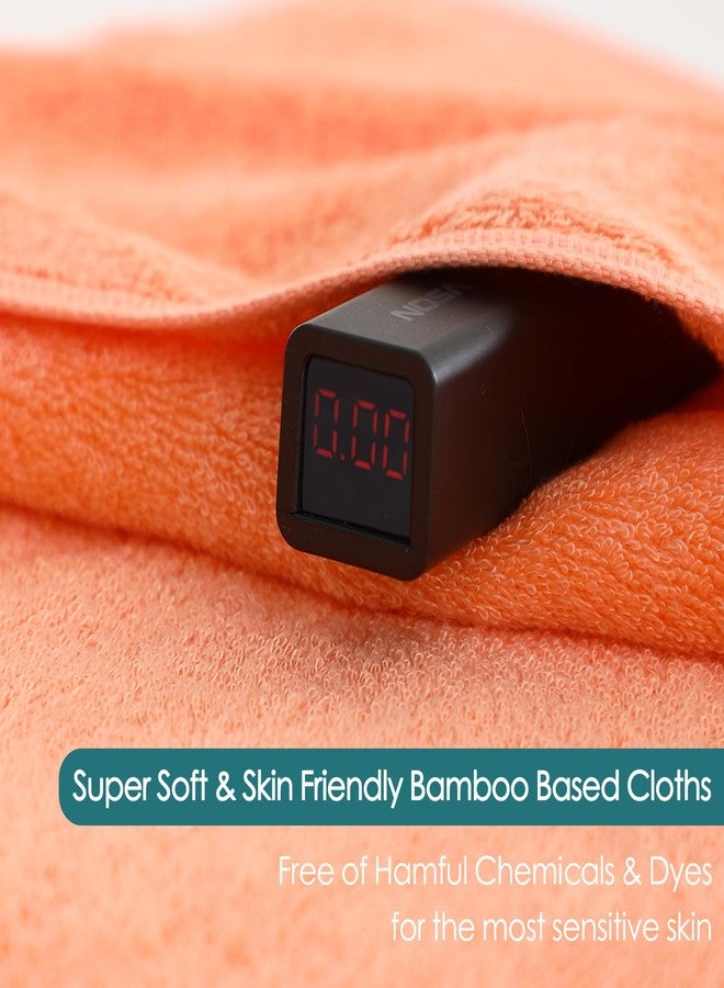 JEFFSUN Baby Washcloths 6 Pack, 10x10 inch Orange Small Wash Cloths for Face and Body, Super Soft & Gentle Face Towels on Sensitive Skin, Newborn Registry Bath Shower Gifts for Infant Kid Toddler Children - Image 3