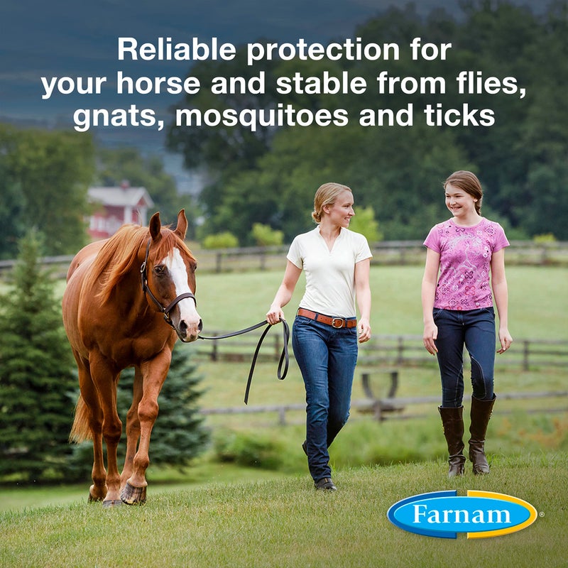Farnam Broncoe Fly Spray Plus Citronella for Horses, Dogs & Premises â€“ Kills Flies, Ticks, Fleas, Lice & Mosquitoes â€“ Water-Based, Non-Oily Multi-Purpose Insecticide â€“ 128 oz - Image 2