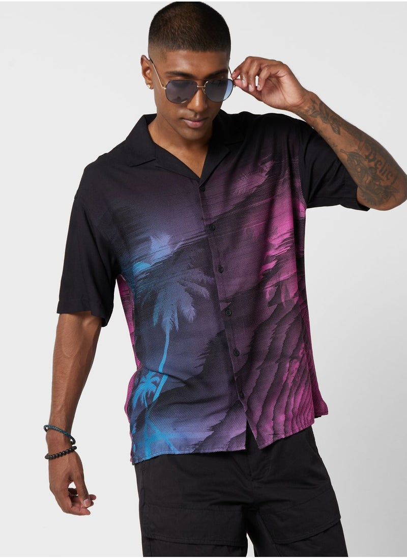JACK & JONES - Palm Tree Regular Fit Shirt - Image 1