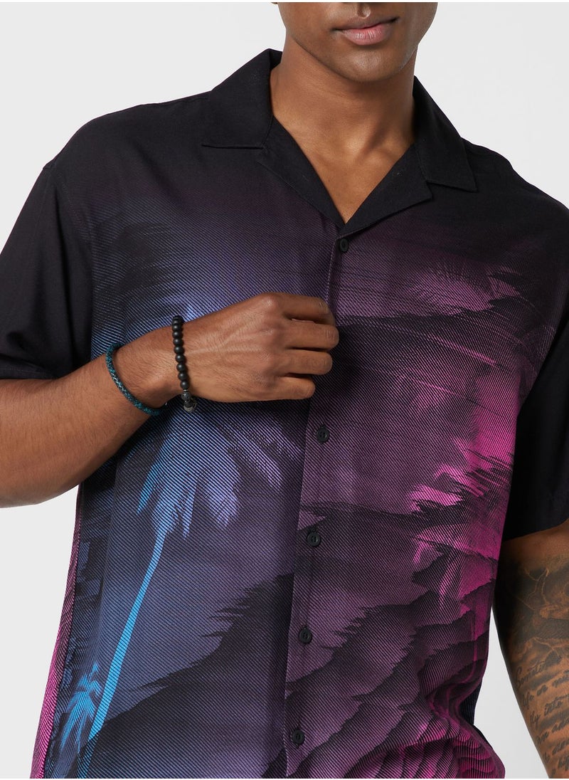 JACK & JONES - Palm Tree Regular Fit Shirt - Image 1