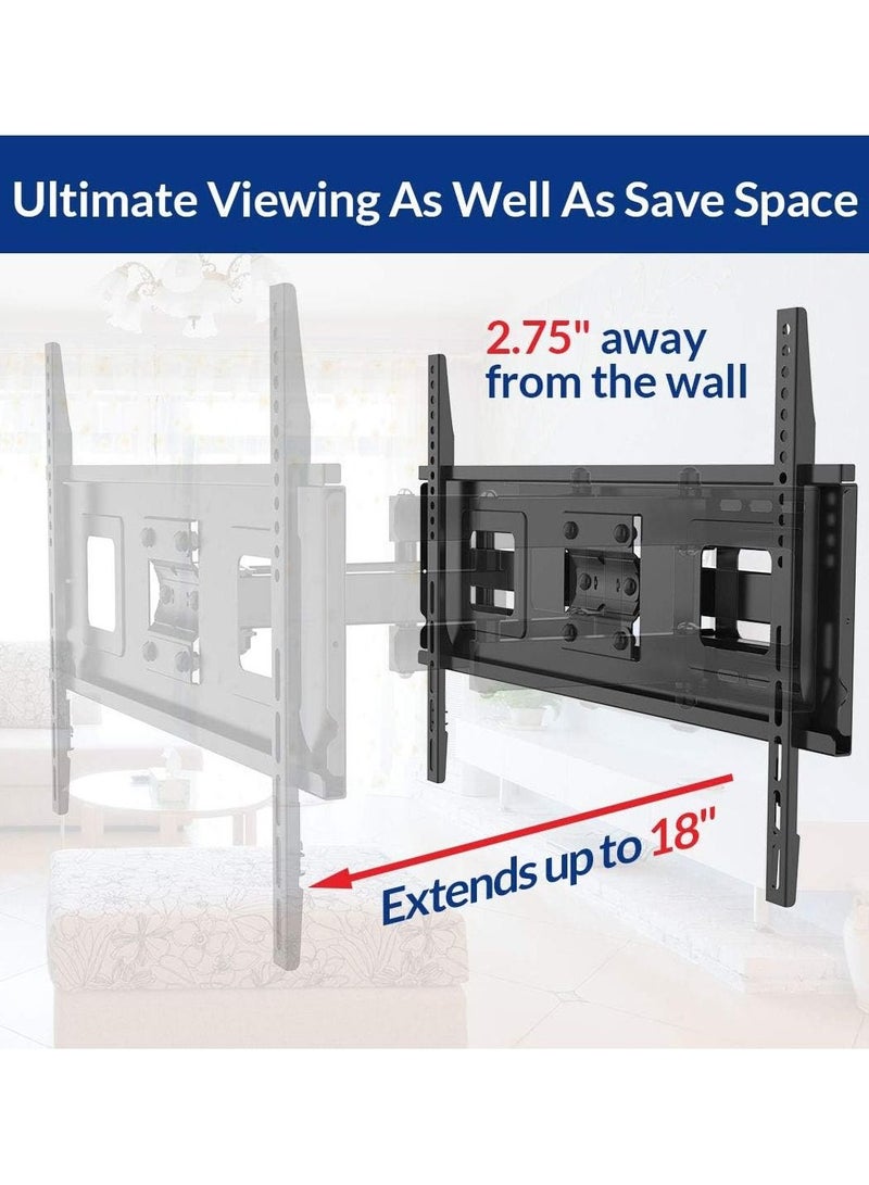 Curved Flat TV Wall Mount TV Bracket for 32-65 inch up to 132lbs VESA 600x400mm with Swivel Articulating Dual Arms, Full Motion TV Wall Mount - Image 4