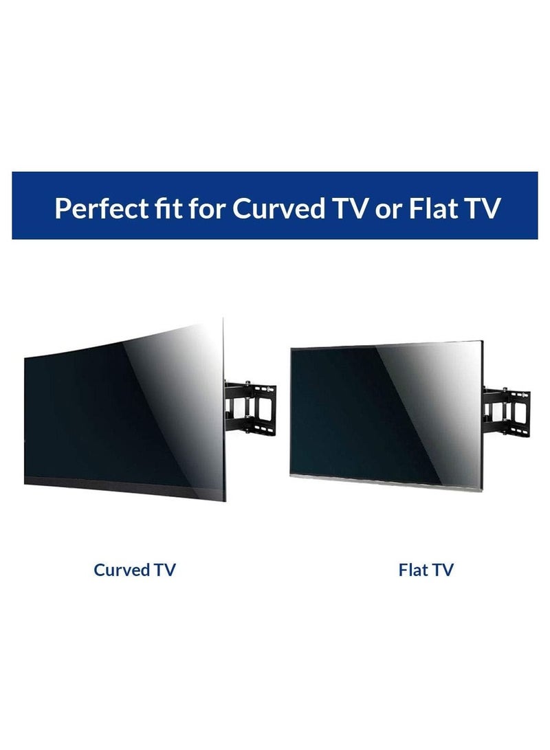 Curved Flat TV Wall Mount TV Bracket for 32-65 inch up to 132lbs VESA 600x400mm with Swivel Articulating Dual Arms, Full Motion TV Wall Mount - Image 3