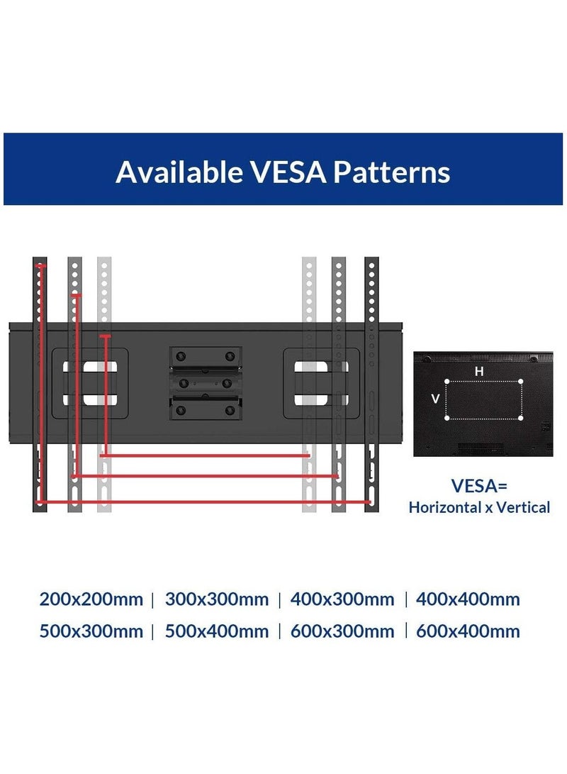Curved Flat TV Wall Mount TV Bracket for 32-65 inch up to 132lbs VESA 600x400mm with Swivel Articulating Dual Arms, Full Motion TV Wall Mount - Image 5